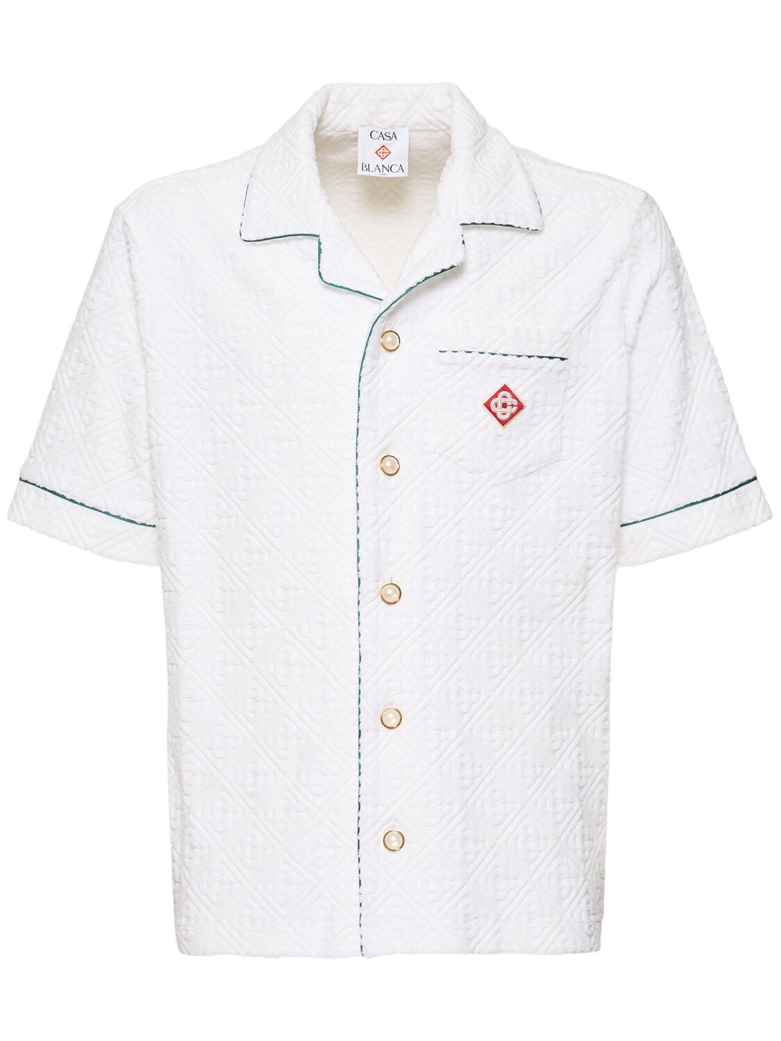 White Monogram terry shirt