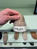 Chaussures basses slip-on en toile beige