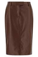 Jupe Cuir Marron