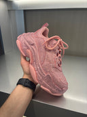 Balenciaga Triple S Rhinestone Sneakers Pink