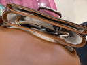 Sac porté épaule Horsebit en cuir lisse camel