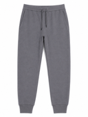 Pantalon de jogging en coton technique gris graphite avec détail nylon