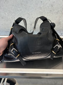 Sac hobo en cuir grainé à bandoulière ajustable