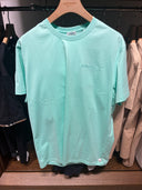 T-shirt premium bleu menthe à logo signature ton sur ton