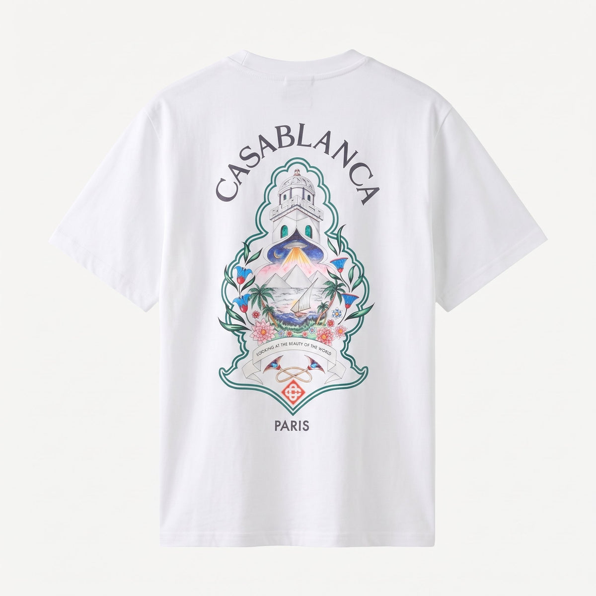 T-shirt Casablanca Hotel Emblem White – dos