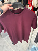 T-shirt En Coton Bordeaux À Logo 4G Brodé