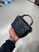 Mini sac à poignée GG Marmont matelassé noir