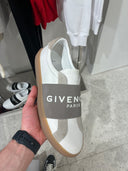 Sneakers basses à zip latéral blanches