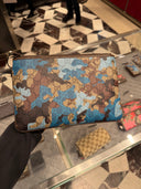 Pochette Zippée GG Suprême Camouflage Bleu