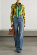 Pantalon Cuir Bleu