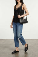 Top Cuir Noir