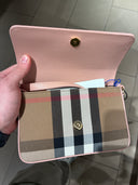Sac bandoulière House Check rose poudré