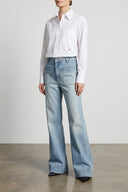 Pantalon Coton Bleu Clair