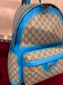 Sac à dos monogrammé dégradé bleu électrique