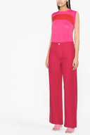 Pantalon Cuir Fuchsia