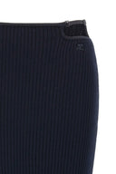 Jupe en maille côtelée bouclée