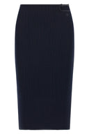 Jupe en maille côtelée bouclée