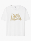 T-shirt à motif illustration brodée écru