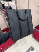 Porte-documents GG Supreme noir avec bandoulière