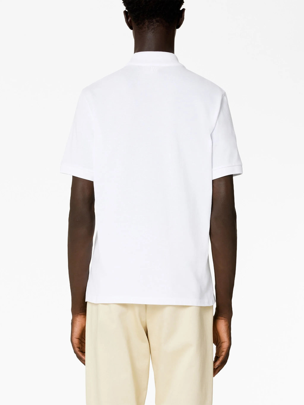 Polo Blanc Ami de Coeur Rouge en Coton — Ami Paris — vue 4