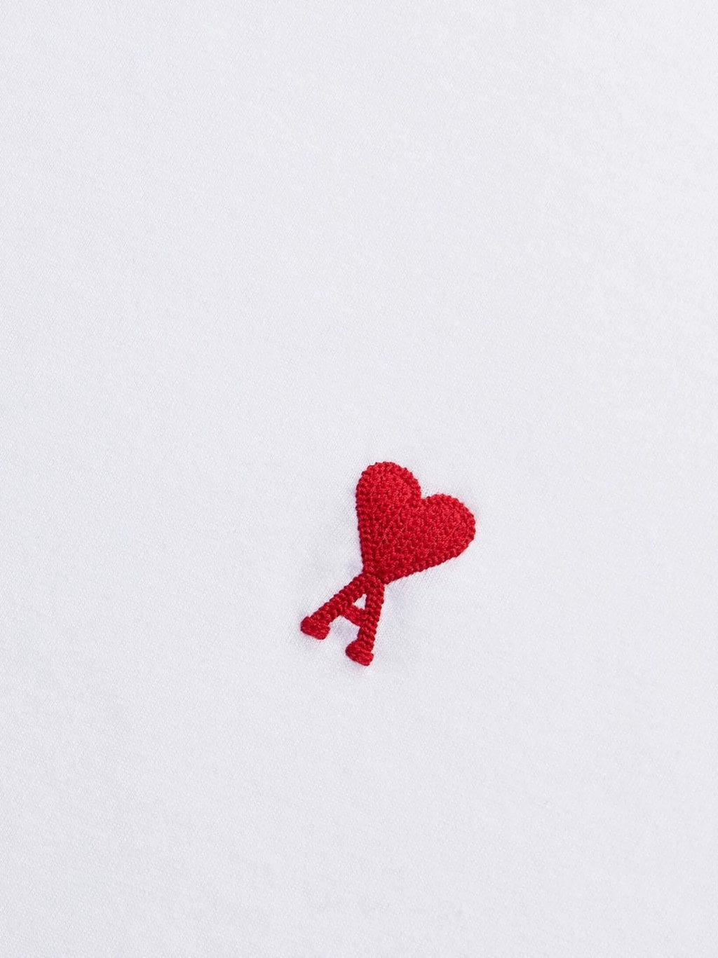 T-shirt Blanc Ami de Coeur Rouge en Coton — Ami Paris — vue 6