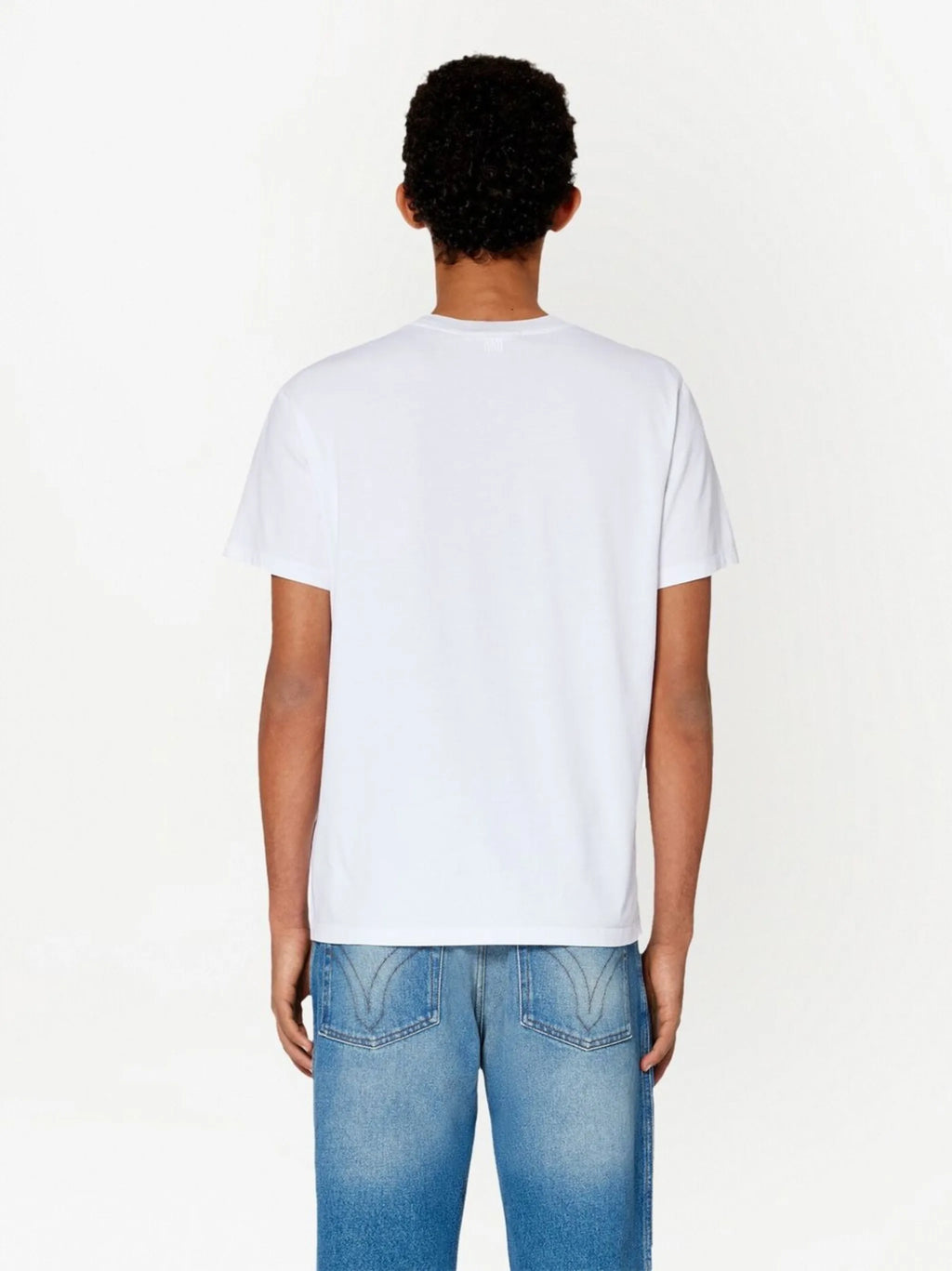 T-shirt Blanc Ami de Coeur Rouge en Coton — Ami Paris — vue 5
