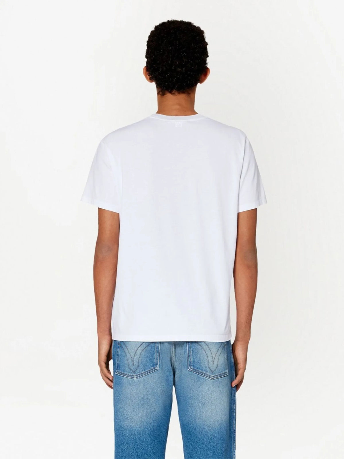 T-shirt Blanc Ami de Coeur Rouge en Coton — Ami Paris — vue 5