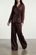 Chemise Satin Bordeaux