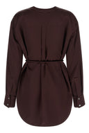 Chemise Satin Bordeaux