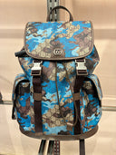 Sac à dos monogrammé camouflage bleu