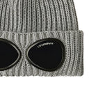 Bonnet « Goggle Beanie » en laine mérinos extra fine – Gris Griffin
