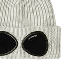 Bonnet Goggle en laine mérinos extra fine gris chiné Moon