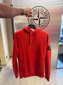 Hoodie en coton rouge délavé