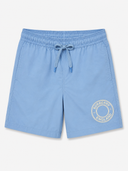 Short technique à logo circulaire London England bleu ciel