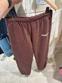 Jogging oversize à logo imprimé marron