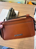 Sacoche rectangulaire en cuir cognac