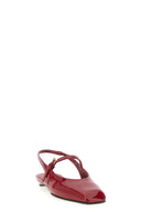 Slingback en cuir verni