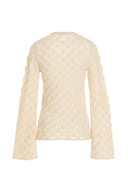 Pull à motif de feuilles