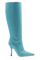 Chaussures Satin Bleu Clair