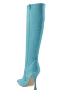 Chaussures Satin Bleu Clair