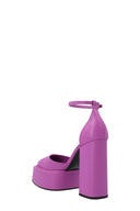 Talons Cuir Violet