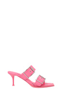 Talons Cuir Argenté