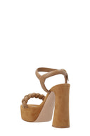Sandales Daim Beige