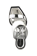 Talons Cuir Argenté