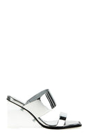 Talons Cuir Argenté