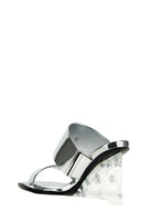 Talons Cuir Argenté