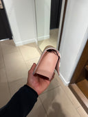 Sac bandoulière Check Archive et cuir rose poudré