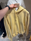 Hoodie oversize à logo brodé ton sur ton jaune pâle