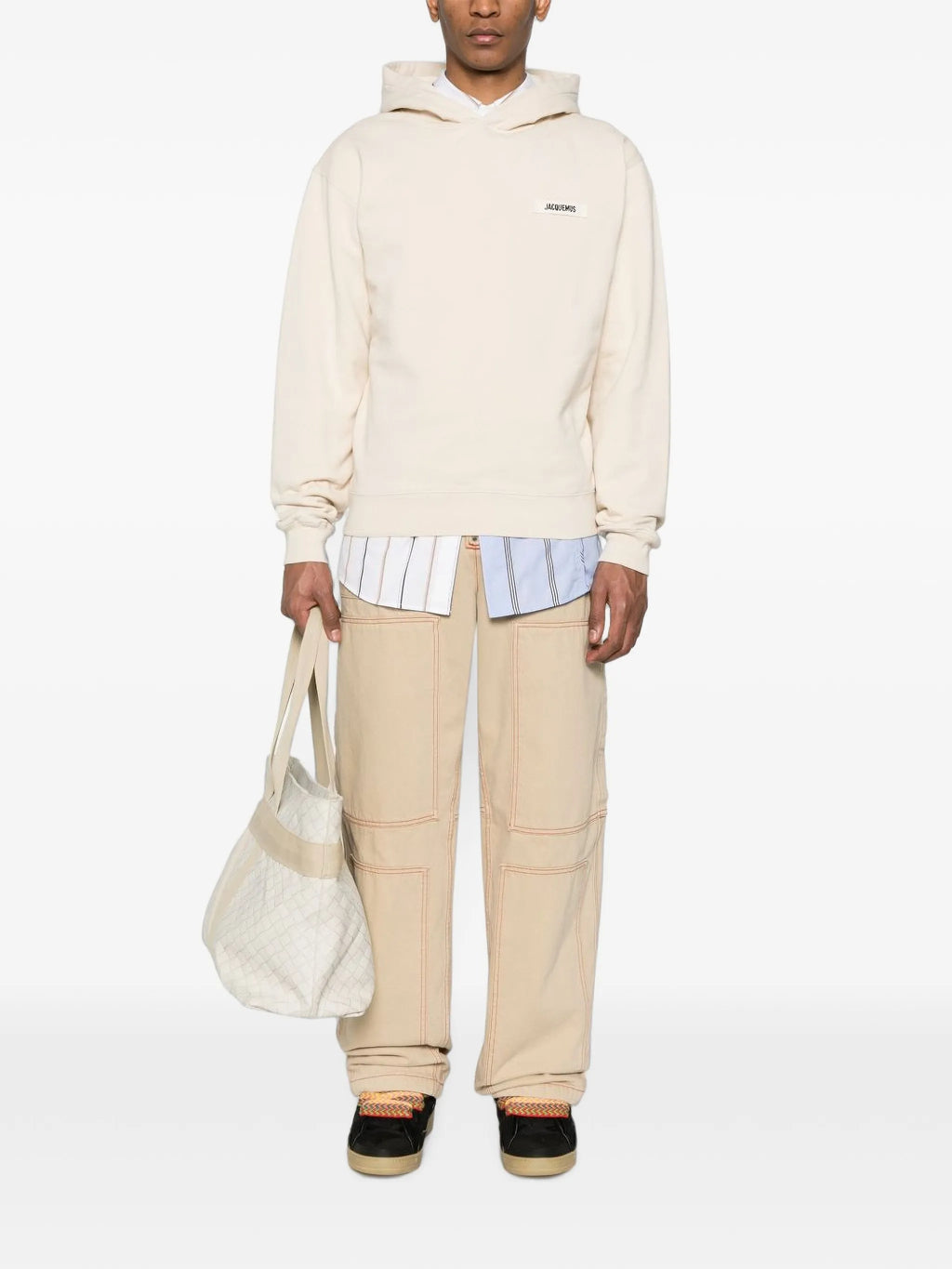 Le Hoodie Gros Grain Jacquemus Cream — vue 2