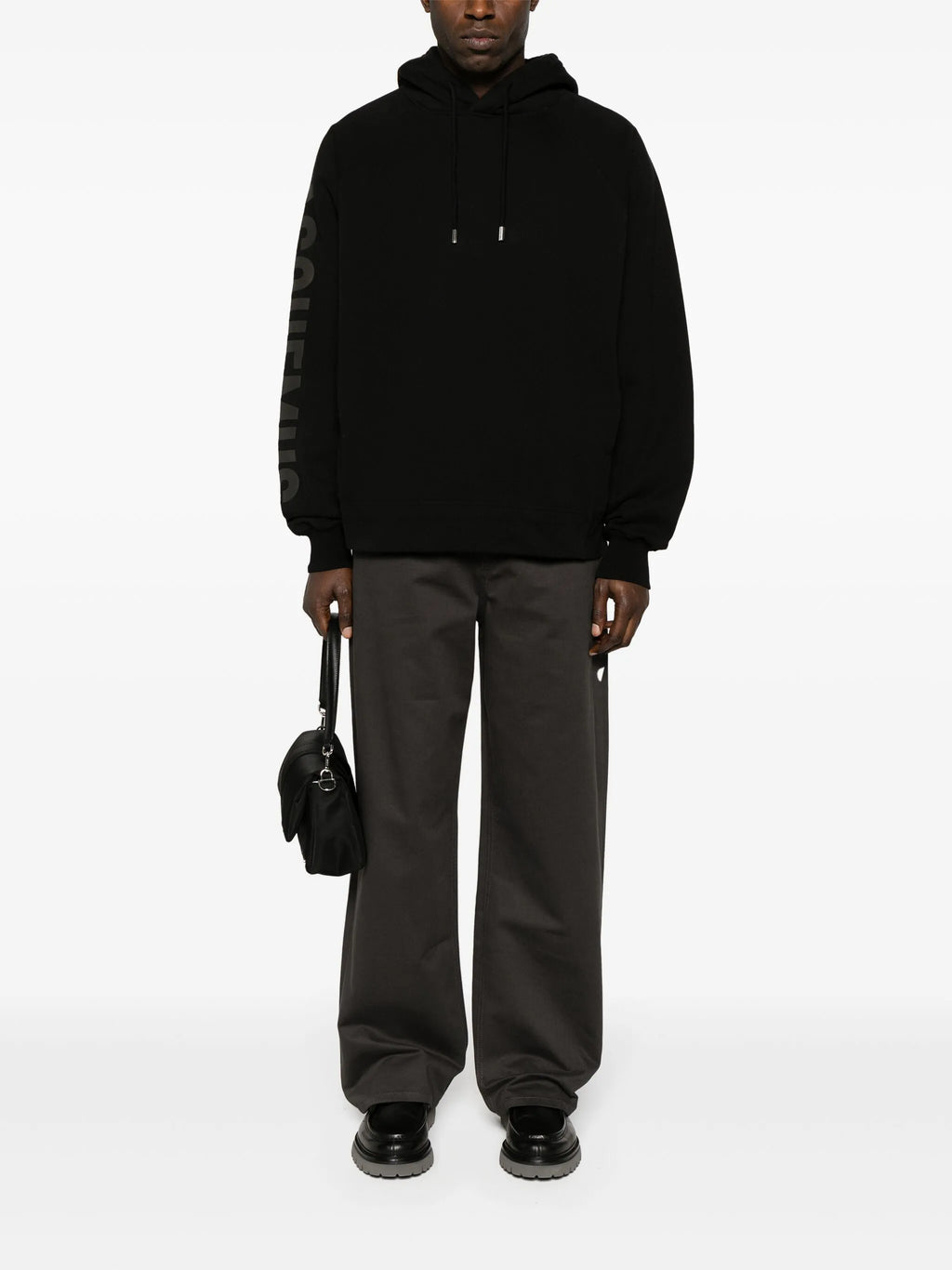 Le Hoodie Typo Jacquemus Noir — vue 2